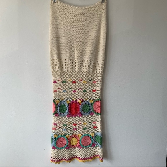 Spell & The Gypsy Collective Let The Sunshine In Rainbow Crochet Maxi Skirt - Picture 8 of 9